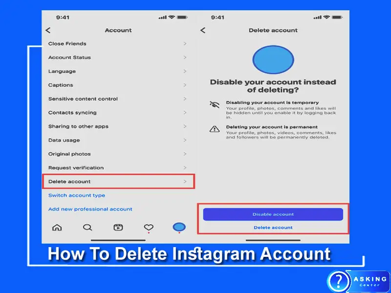How To Delete Instagram Account 