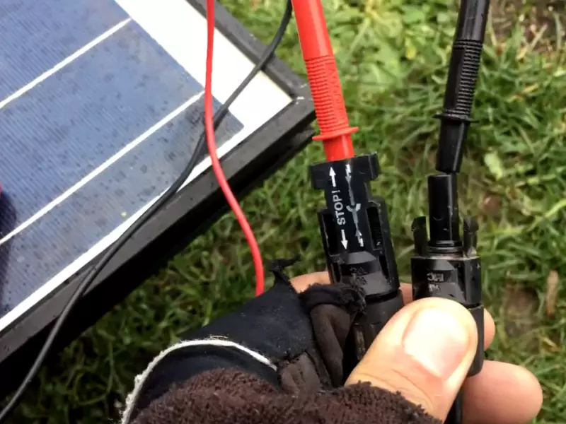 Solar Panel Positive and Negative Terminals